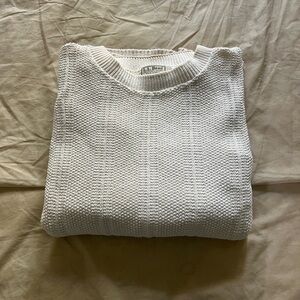 Vintage L.L. Bean Men's White Sweater